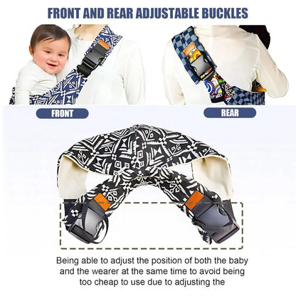 Adjustable Baby Carrier Crossbody Wrap - Portable Toddler Hip Seat Sling Bag for Travel & Newborns