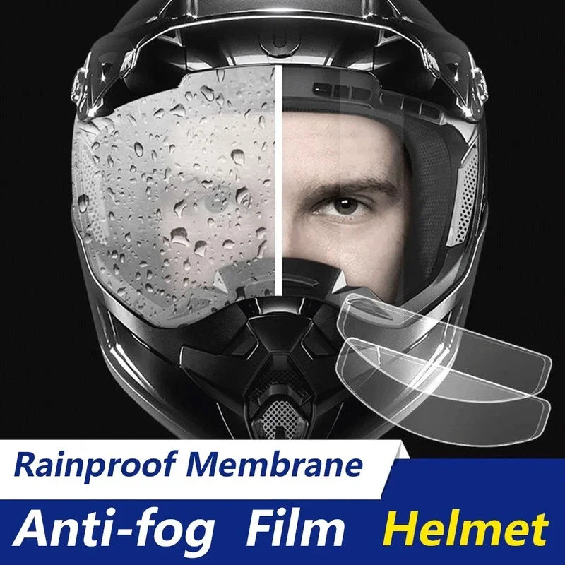 Motorcycle Helmet Clear Rainproof Anti-Fog Film – Nano Coating Sticker for Safety Driving, Durable Universal Helmet Accessory