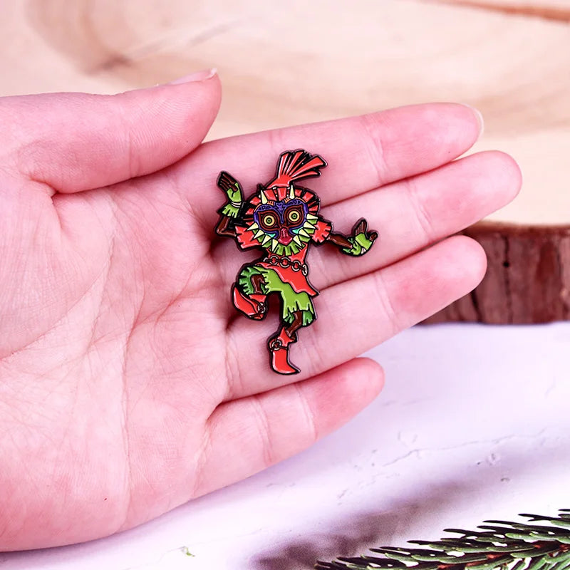 Skull Kid Enamel Pin — Game Character Lapel Pin, Gamer Jewelry & Gift Accessory