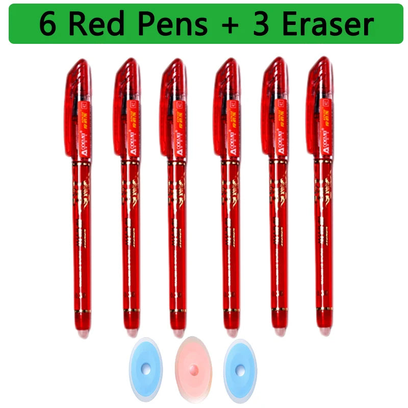 Kawaii Erasable Gel Pens 25-Piece Set - Cute School and Office Writing Pens for Notebooks and Stationery