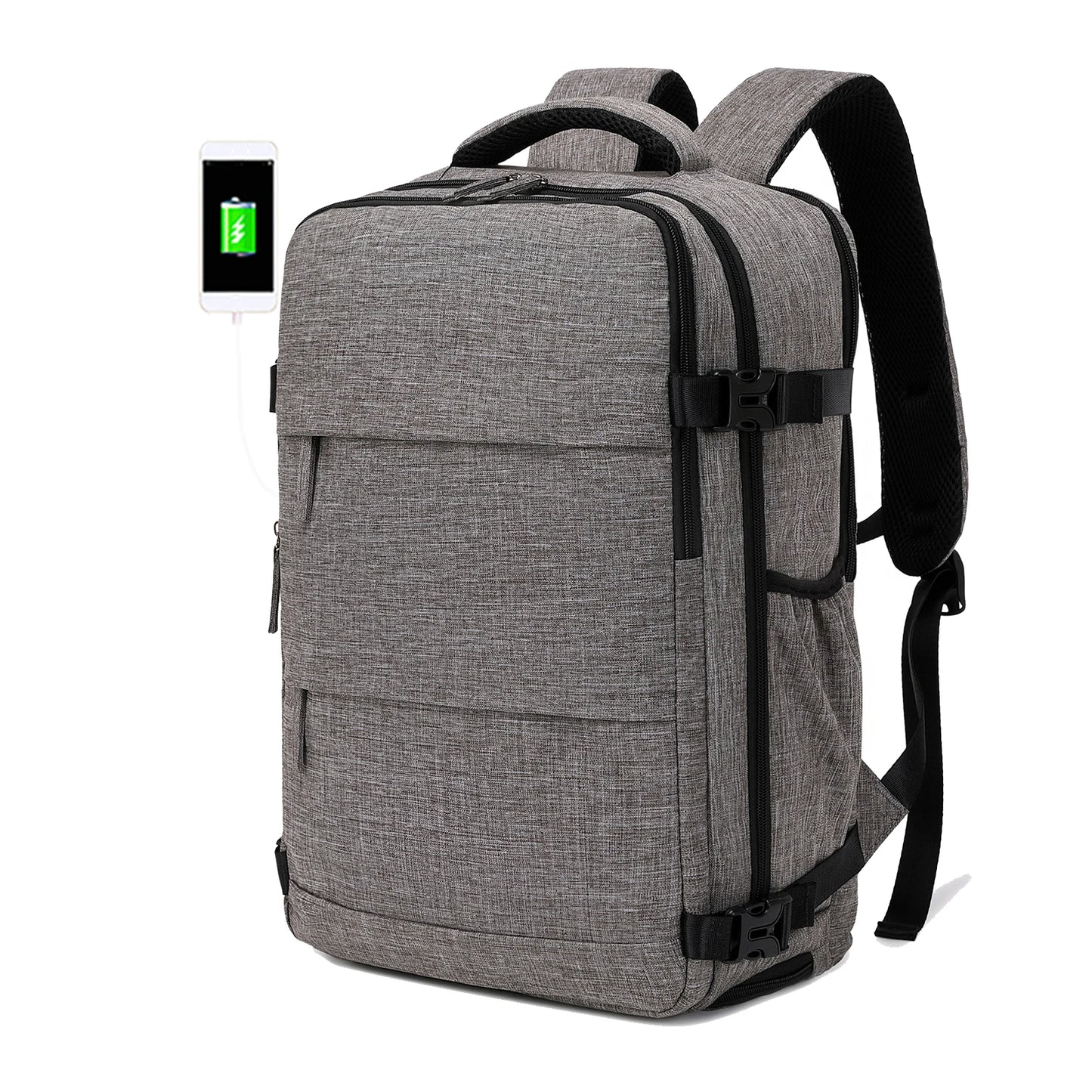 Travel Backpack with 15.6-Inch Laptop Compartment - Waterproof Design and Shoe Storage, Unisex Backpack