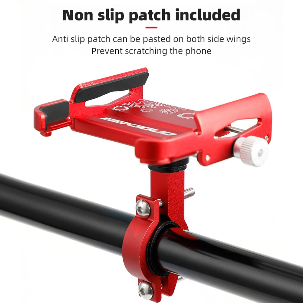 360° Rotatable Aluminum Alloy Bicycle & Motorcycle Phone Holder – MTB Bike GPS Handlebar Mount Stand