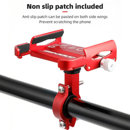 360° Rotatable Aluminum Alloy Bicycle & Motorcycle Phone Holder – MTB Bike GPS Handlebar Mount Stand