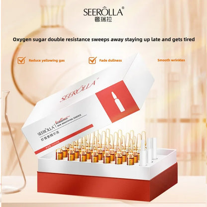 Astaxanthin Anti-Aging Facial Ampoules 28pcs – Dark Spot Removal, Pore Minimizing, Moisturizing & Fine Line Fade Serum Set