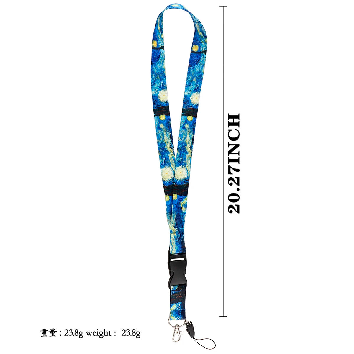 Van Gogh Starry Night Art Neck Strap Lanyard – Keychain Badge Holder for ID, Credit Card & Keys Accessories