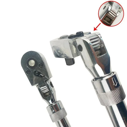72-Tooth Carbon Steel Retractable Ratchet Wrench — 1/4, 3/8, 1/2 Automatic Quick-Release Multifunctional Hand Tool
