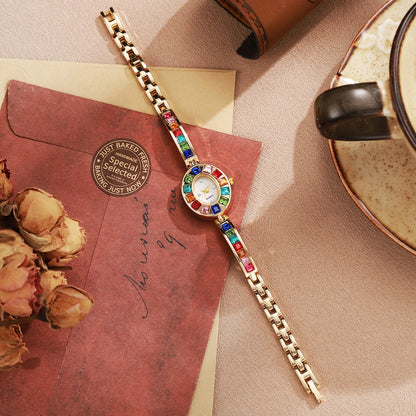 Luxury Rhinestone Women's Watch – Fashion Quartz Bracelet Band for Ladies & Girls Gift (No Box) ⌚✨