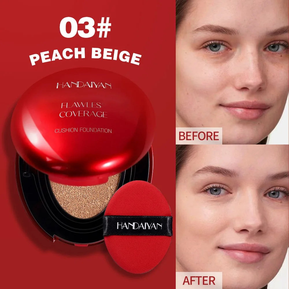 Air Cushion Foundation – Light Natural Moisturizing Concealer, Whitening, Oil-Control, Long-Lasting Base Makeup for Women (Korean Cosmetic)