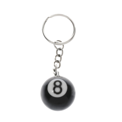 Creative Billiard Pool Keychain – Lucky Black 8 Ball 25mm Resin Jewelry Gift