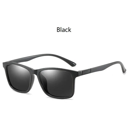 Luxury Men’s Polarized Sunglasses – Vintage Square TR90 Frame, Ultra-Light UV400 Driving & Fishing Eyewear
