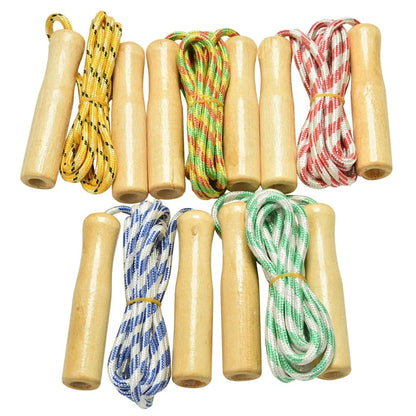 Kids Sports Jump Rope – Speed Skipping Rope with Wooden Handles for Fitness, Training, and Outdoor Play