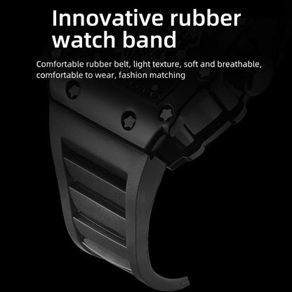 Large Dial Men's Quartz Watch - Waterproof Square Sport Luminous Wristwatch