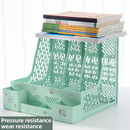Multi-Color File Rack Folder Storage Box, Desktop File Box, Multi-Functional File Basket, Multi-Layer Shelf, Office Bookshelf Organizer