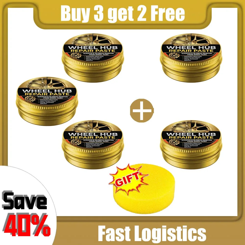 Universal Alloy Wheel Repair Kit - Scratch Remover, Repair Wax & Oxidation Paste Tools