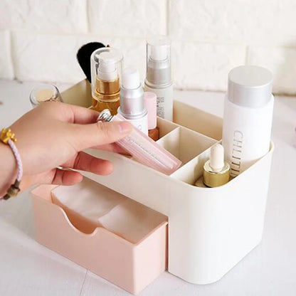 Multifunctional Nail & Cosmetic Storage Box - Cotton Swab, Accessories & Jewelry Organizer for Desktop