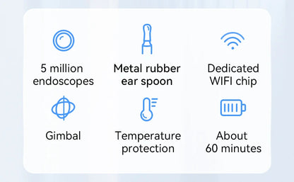 Wireless Ear Wax Cleaner with Camera – Safe Earwax Removal Endoscope with LED Light, Ear Cleaning Tool for Ear Care