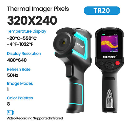 MILESEEY TR256E/B Thermal Imaging Camera - 320×240 Infrared Imager with Video Recording for Repair, PCB & Termite Detection