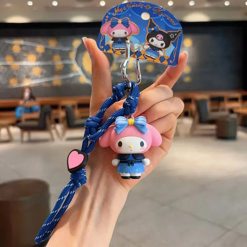 Sanrio Starlight Dance Series PVC Keychain – Hello Kitty, Cinnamoroll, My Melody & Kuromi Kawaii Doll Pendant Ornament Gift