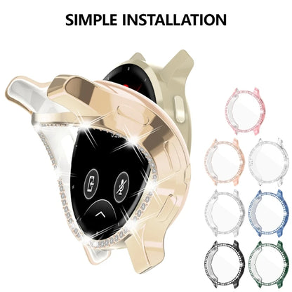 Soft TPU Watch Cover with Imitation Diamond – Electroplated Protective Sleeve Case for Garmin Venu 3/3S