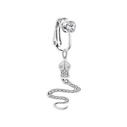 Faux Belly Ring - Non-Piercing Clip-On Navel Button Body Jewelry Belly Piercing Accessory