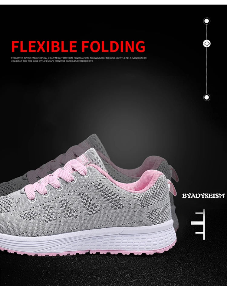 Women's Lightweight Lace-Up Flats – Fashionable Round Toe Nurse Sneakers, Comfortable Walking Shoes, Plus Size Available