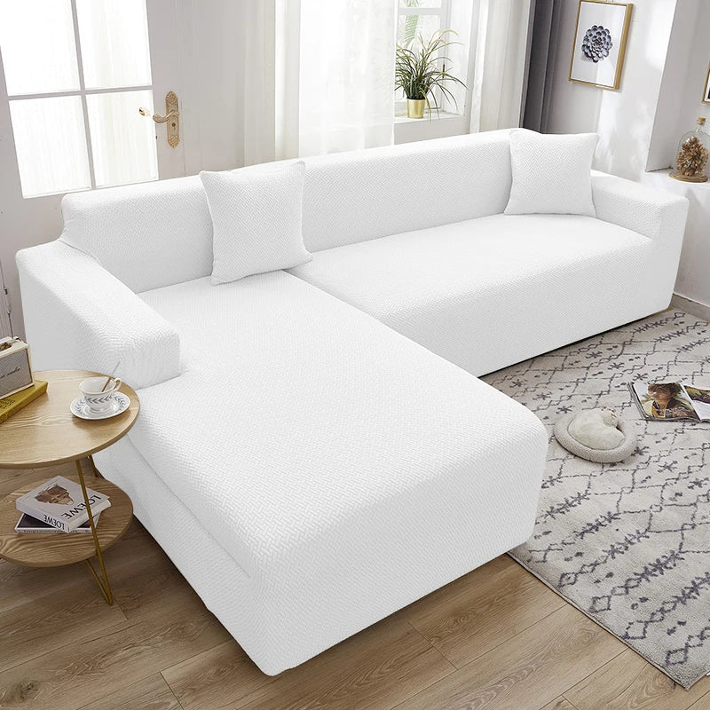 Jacquard Thick Stretch Sofa Cover – Elastic Slipcover for Armchair, L-Shaped & 1–5 Seater Couch Living Room Protector
