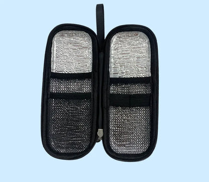 Portable Insulin Cooling Bag with 4 Ice Packs – Diabetic Pocket Pill Protector, Waterproof Thermal Insulated Medical Cooler