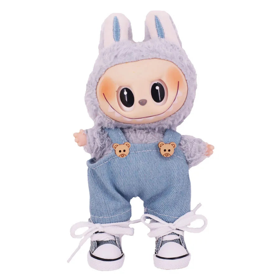 3.8cm Doll Canvas & Leather Shoes for 17cm Labubu Dolls – Cute Doll Clothes Accessories & Gift for Girls