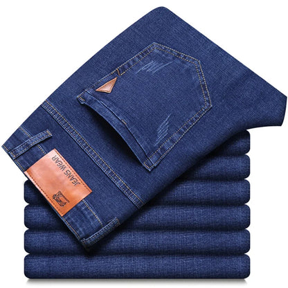 Men's Slim Fit Business Casual Denim Trousers – Comfortable Stretch Pants, Light Luxury Fashion for Men