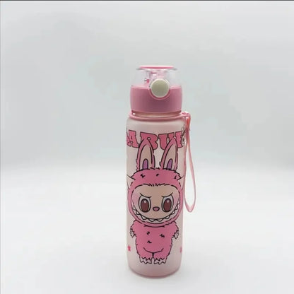 BPA-Free Cartoon Water Bottle with Straw — Leak-Proof Portable Bottle for Sports, Fitness & Travel