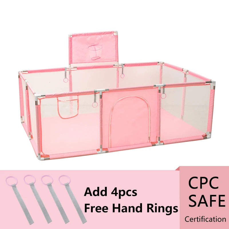 IMBABY Baby Playpen Safety Fence - Large Indoor Activity Gym Corral Play Area for Kids Toddlers