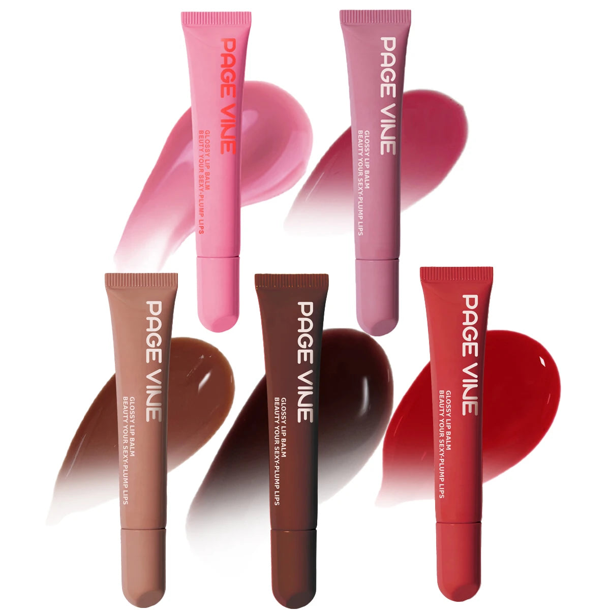 Moisturizing Lip Gloss Phone Case — Transparent Raspberry Jelly Lipstick Balm Hydrating Gloss