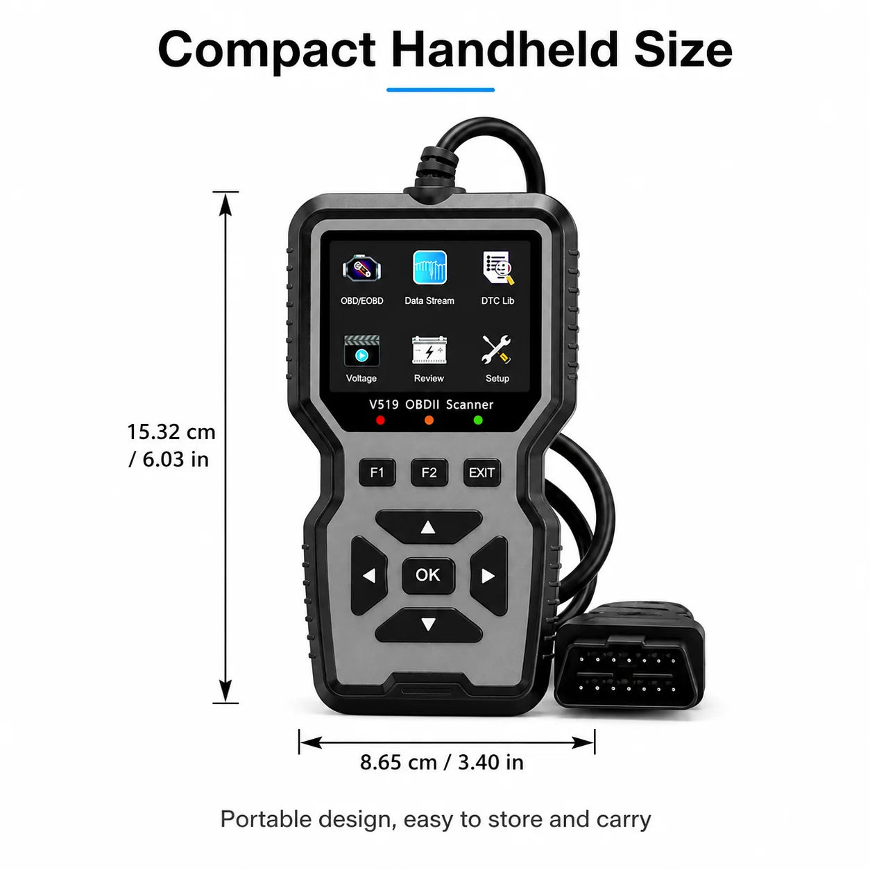 Professional Heavy-Duty OBD2 Diagnostic Scanner - Code Reader & Reset Tool for 1996+ Vehicles