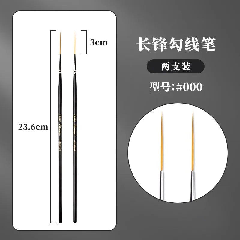 1/2/3/5PCS Rigger Artist Paint Brushes – Extra Long Fine Point Liner Brushes for Scale Models, Nail Art, Acrylic, Oil & Watercolor