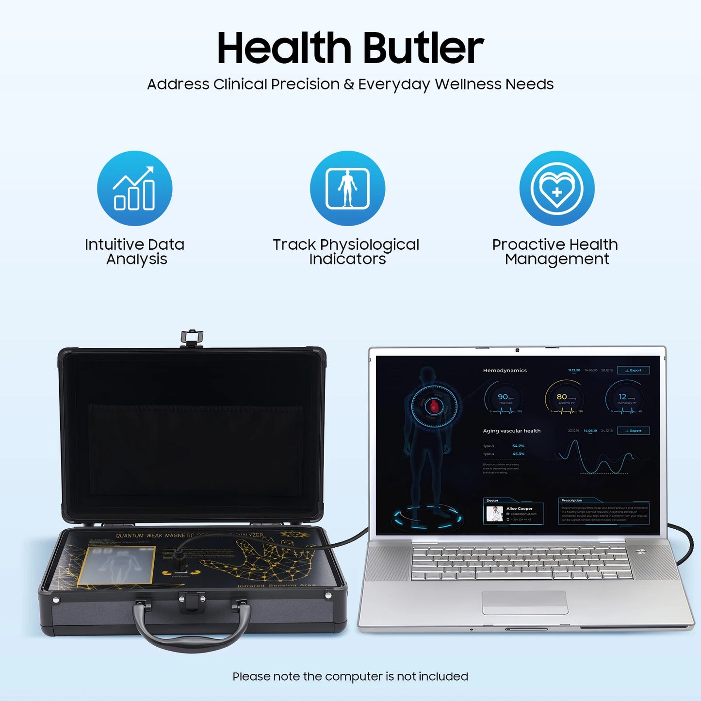 Quantum Analyzer Quantum Resonance Magnetic Scanner - Body Wellness Analysis Assistant for Spa, Club & Clinic