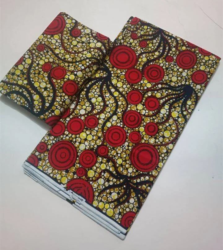 African Real Wax Print Fabric 100% Cotton - Ghana Style Ankara Pagne Nigeria Wax Tissu Soft Printed Fabric