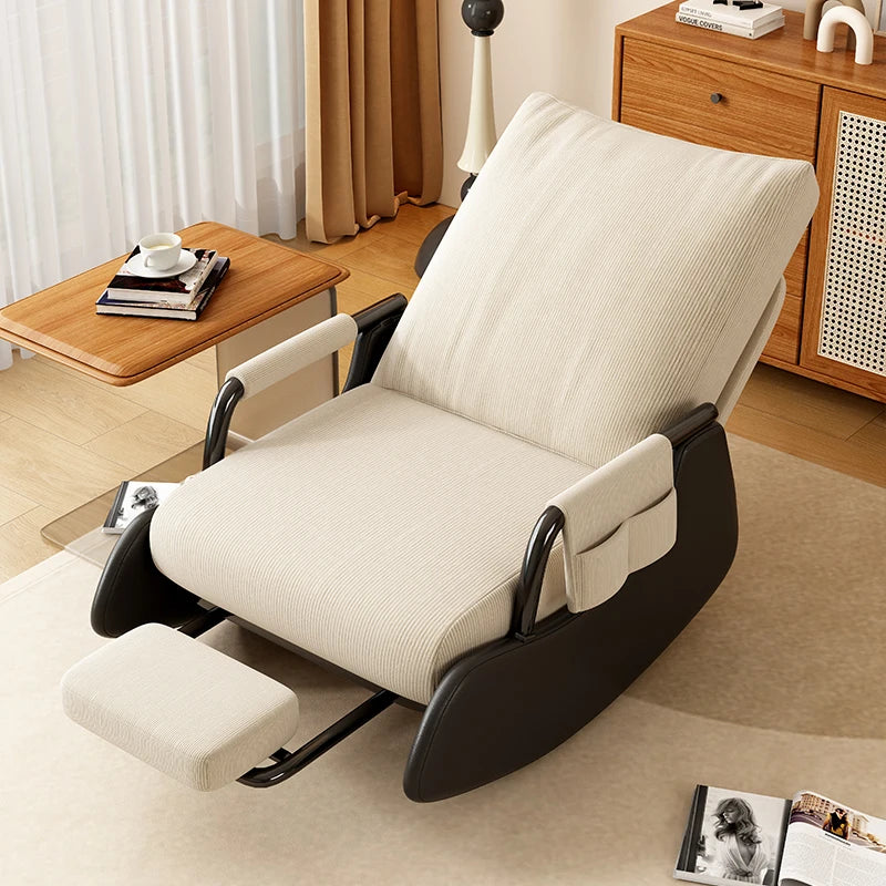 Ergonomic Adjustable Rocking Recliner Chair - Lazy Lounge Seat for Living Room & Balcony