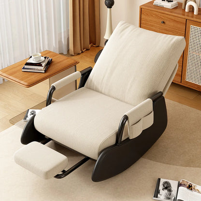 Ergonomic Adjustable Rocking Recliner Chair - Lazy Lounge Seat for Living Room & Balcony