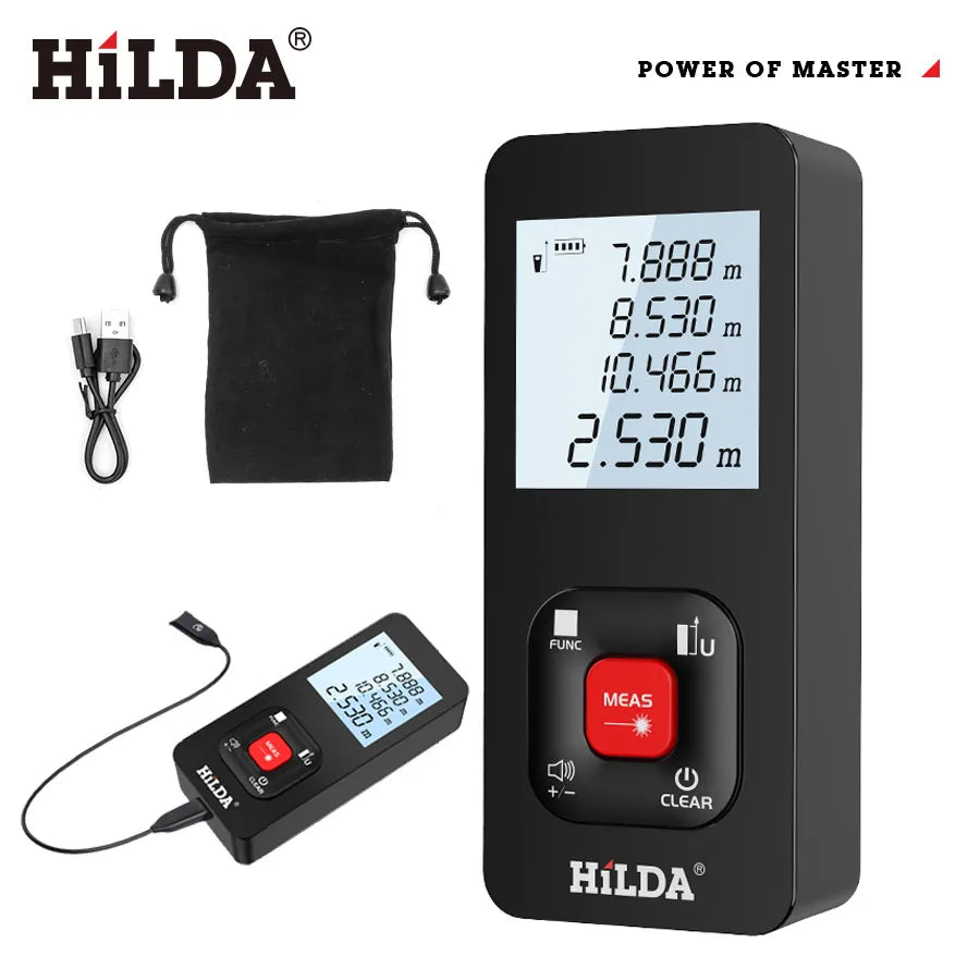 HILDA Laser Distance Rangefinder – 50M/100M/120M Professional Laser Measuring Tool