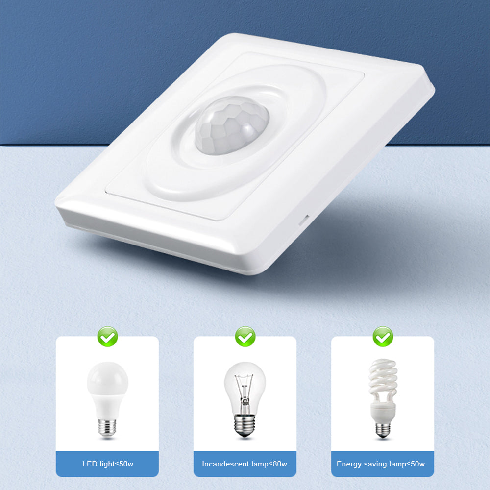 AC 220V LED PIR Motion Sensor Light Switch, Infrared Human Detection, Auto On/Off for Corridor & Staircase