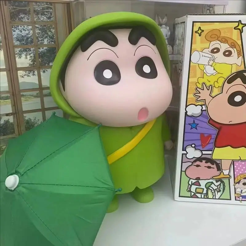 40cm Crayon Shin-Chan Raincoat Figure – Anime Doll, Car Ornament & Collectible for Birthday Gifts