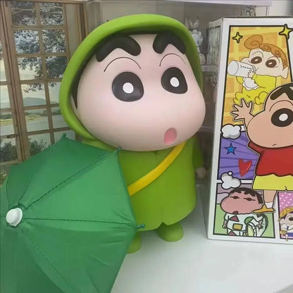 40cm Crayon Shin-Chan Raincoat Figure – Anime Doll, Car Ornament & Collectible for Birthday Gifts