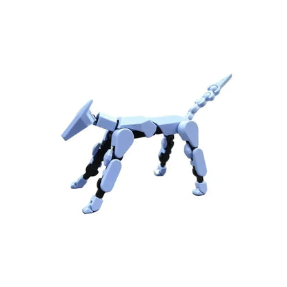 DIY Luminous T13 Multi-Joint Shapeshift Robot & Dog – 3D Printed Movable Mannequin Action Figures for Kids & Gifts