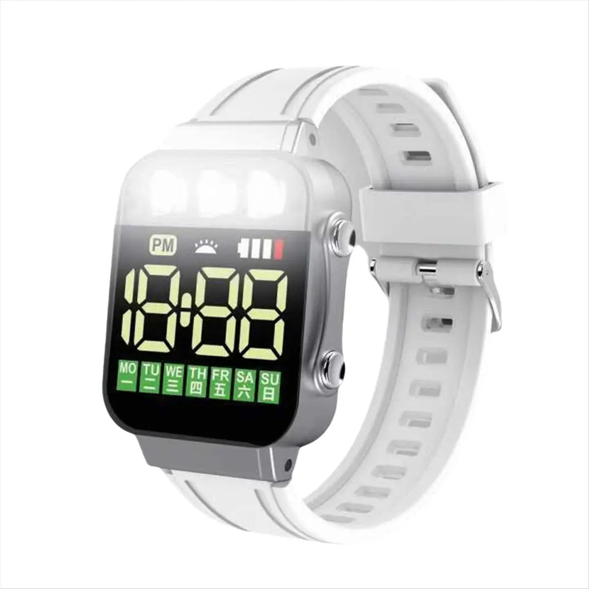 HAPPY DIAN Sports LED Digital Watch - USB Rechargeable Flashlight Wristwatch for Students & Men
