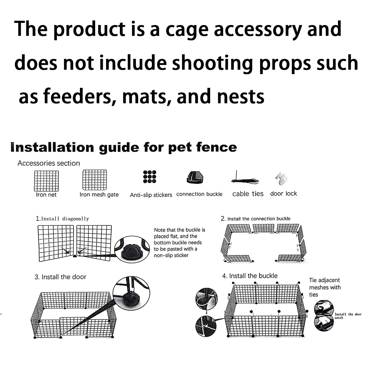 Indoor Dog Pen & Fence – Small/Medium Dog, Cat, or Rabbit Cage with Isolation Door