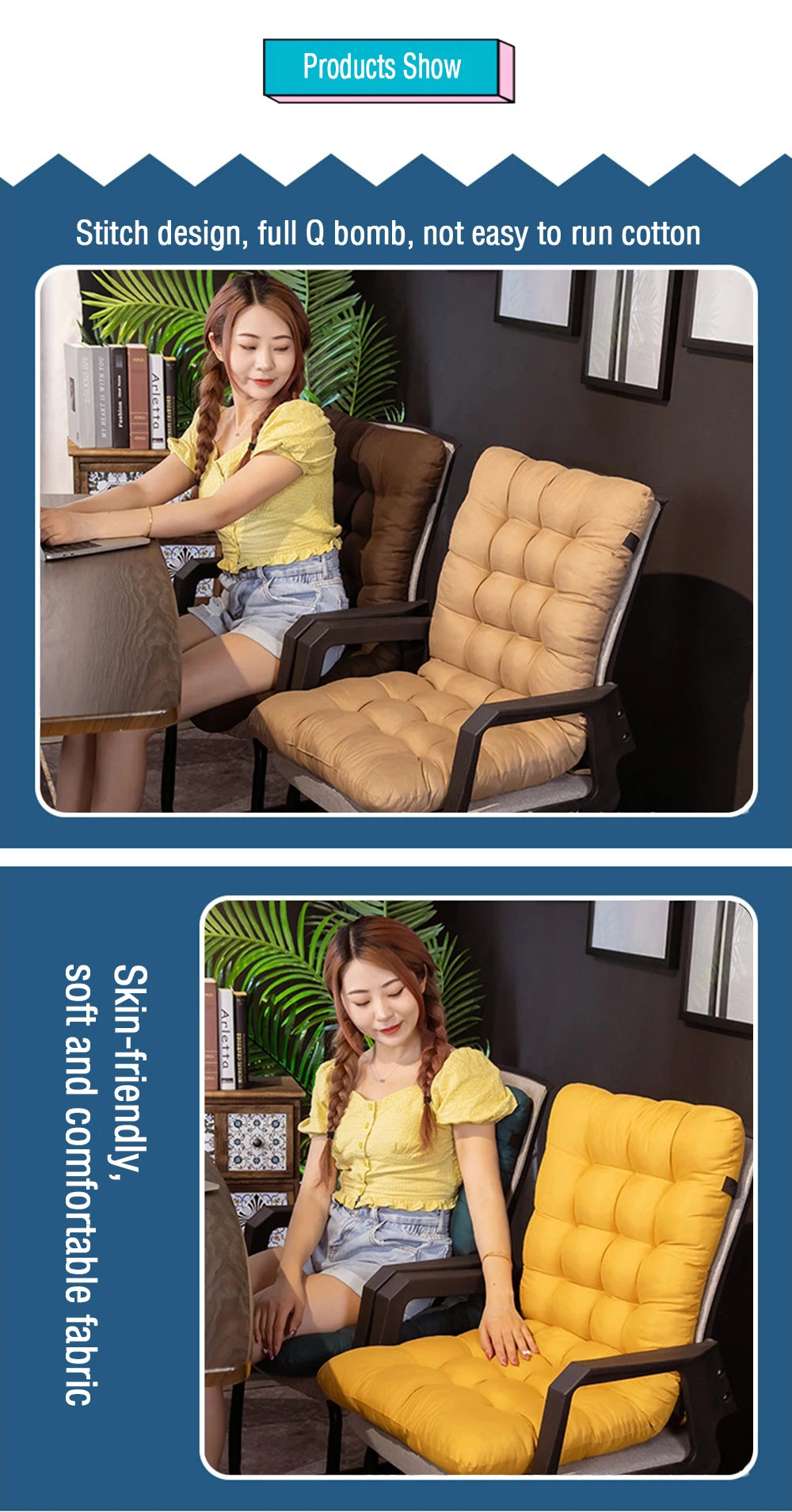 Solid Core Cushion – Soft & Comfortable Office Chair Recliner Cushion, Decorative Sofa Pillow (Cojines Decorativos Para Sofá)