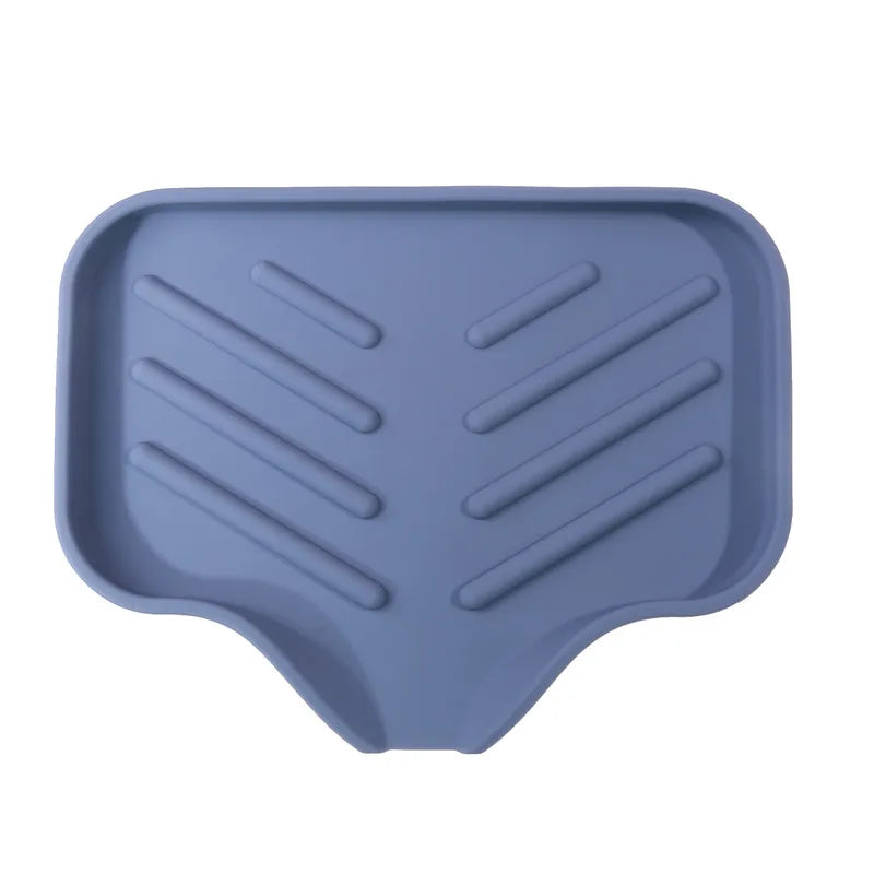 Silicone Kitchen Sink Mat & Tray – Soap Dispenser, Sponge Holder, Splash-Proof Drying & Counter Storage