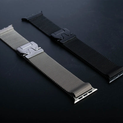 Titanium Band for Apple Watch Ultra 2 (49mm) – Milanese Loop Strap for Series 10/9/8/7/6/5 with Secure Parachute Buckle