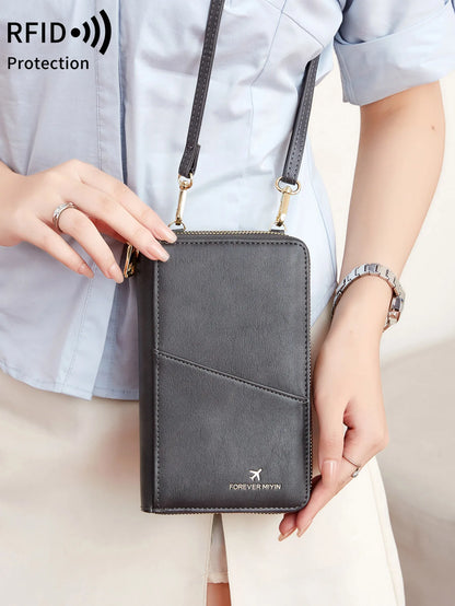 New Travel Passport Wallet – Fashionable Multi-Functional Double Zipper PU Leather Passport Cover with Clip