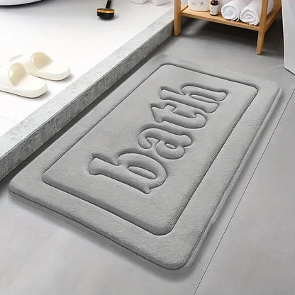 Soft Anti-Slip Bathroom Floor Mat – 1.2cm Thick Water-Absorbing Flannel Door Mat, Home Decoration